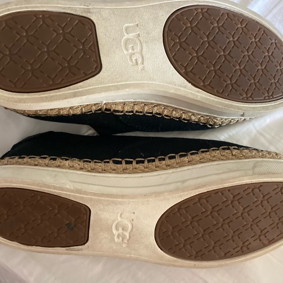 UGG Black Canvas Shoes Size 8.5 - Picture 3 of 5